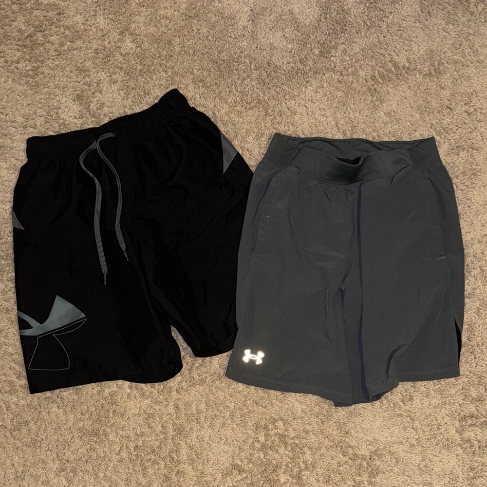 Under Armour Men’s Black and  Gray Athletic Shorts Bundle